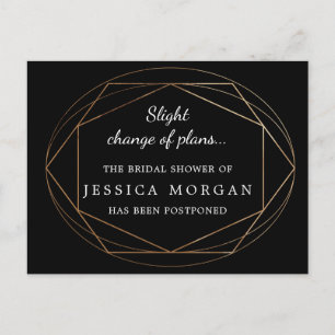 Postponed Bridal Shower Announcement Postcard
