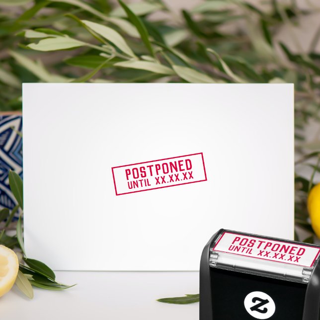 Postponed Until Date Self Inking Rubber Stamp (If you need to postpone until a later date, a really useful rubber stamp to help let everyone know)