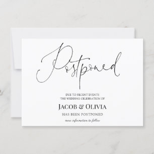 Postponed Wedding Announcement