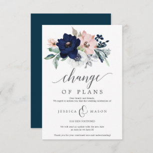 Postponed Wedding Announcement - Cancellation