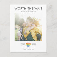 Postponed Wedding LGBTQ Save the Date with Photo