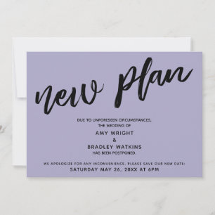 Postponed Wedding New Light Dusty Blue Card