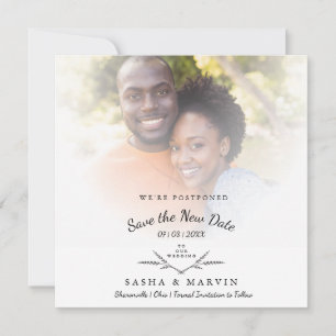Postponed Wedding Rustic Photo Couple Engaged