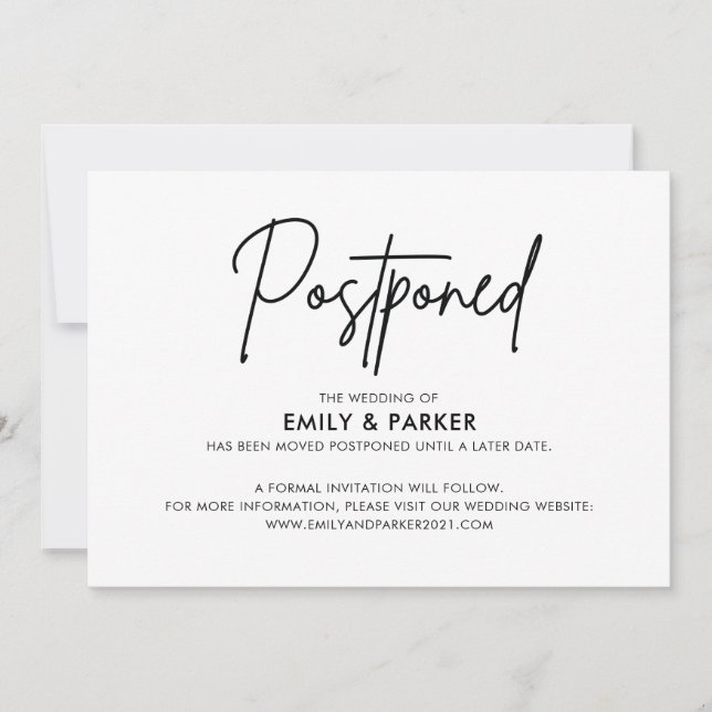 Postponement Announcement (Front)