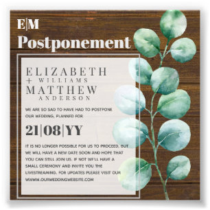 Postponement Eucalyptus Greenery Change of Plans Photo Print