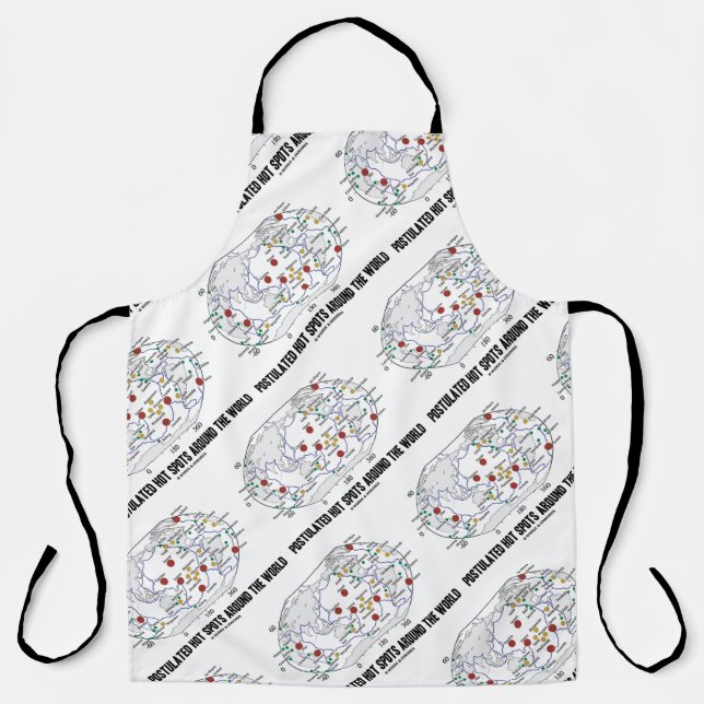 Postulated Hot Spots Around The World Geology Apron (Front)