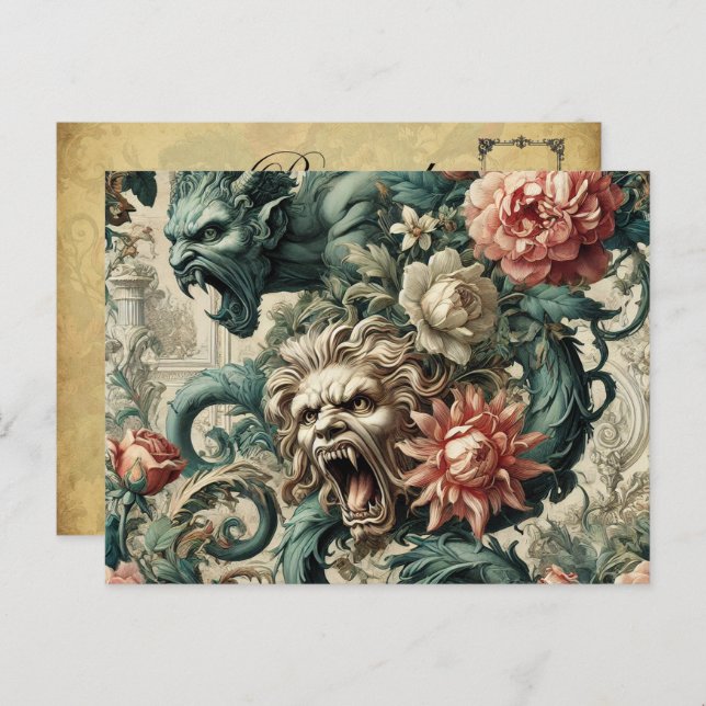 Posture of Perdition – Gothic Victorian Holiday Postcard (Front/Back)