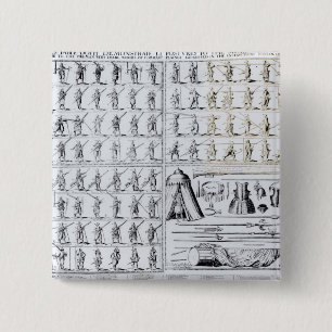 Postures for Musketeers and Pikemen 15 Cm Square Badge