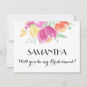 Posy Garden Bridesmaid Invitation