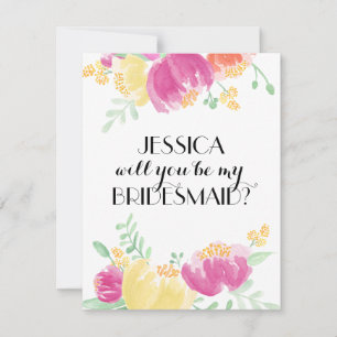 Posy Garden Bridesmaid Invitation