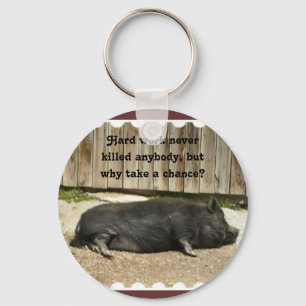 Pot Bellied Pig Keychain