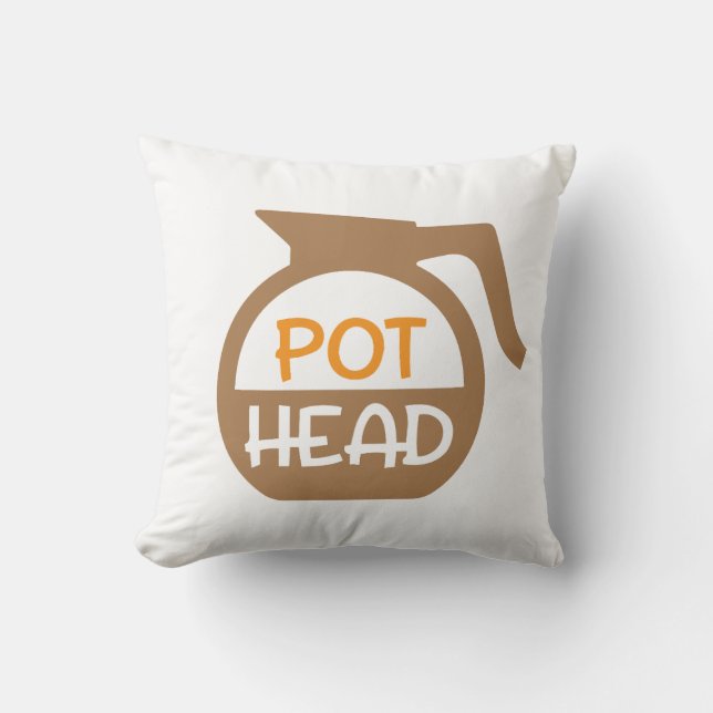 Pot Head Coffee Design Cushion (Front)