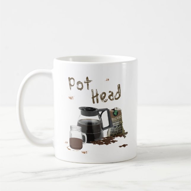 Pot Head Coffee Mug (Left)