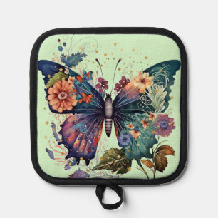 Pot Holder with Pretty Butterfly