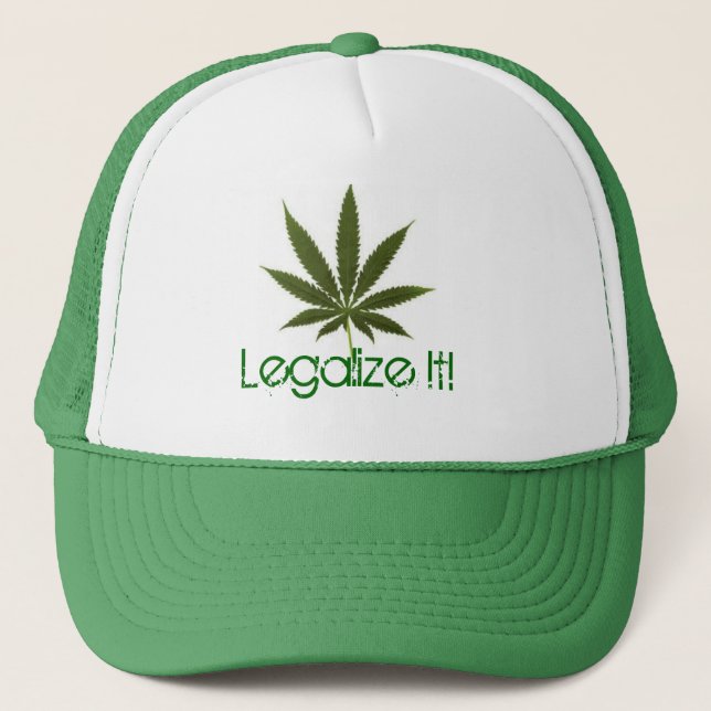 pot-leaf, Legalise It! Trucker Hat (Front)