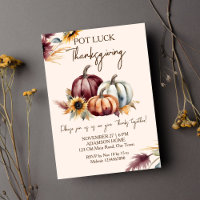 Pot Luck Thanksgiving boho pumpkins sunflowers