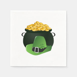 Pot o' Gold Leprechaun Hat Napkin