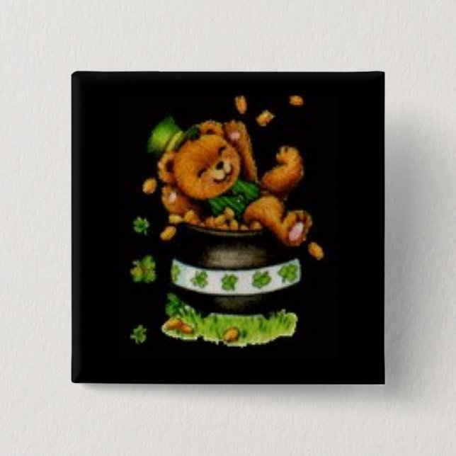 Pot of Bear 15 Cm Square Badge (Front)