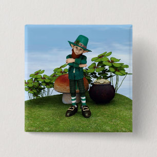 Pot of Gold 15 Cm Square Badge