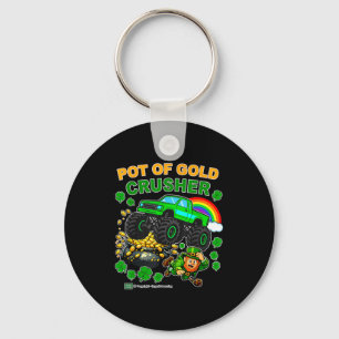 Pot of gold crusher monster truck st. patrick’s da key ring