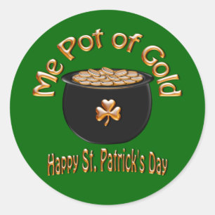 Pot of Gold for Saint Patrick’s Day Classic Round Sticker