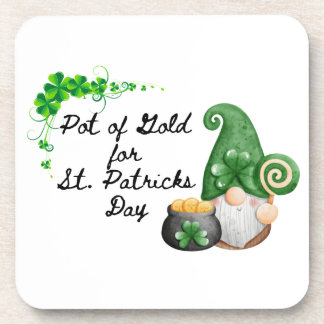 Pot of Gold for St Patricks Day on a Coaster