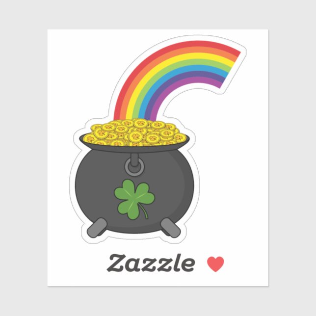 Pot of Gold Rainbow Cartoon (Sheet)