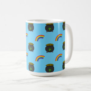 Pot of Gold Rainbow Cartoon Coffee Mug