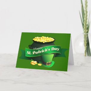 Pot of Gold St Patrick's Day Holiday Card