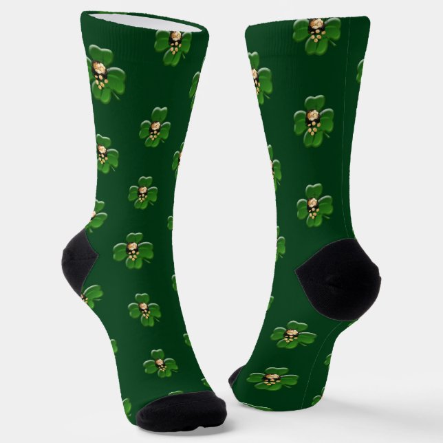 Pot of Gold St. Patrick's Day Socks (Angled)