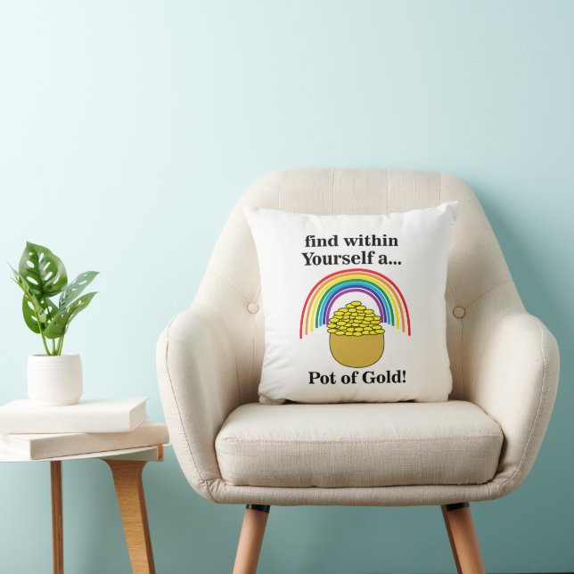 Pot Of Gold Within Yourself Saint Patrick's Day  Cushion (Chair)