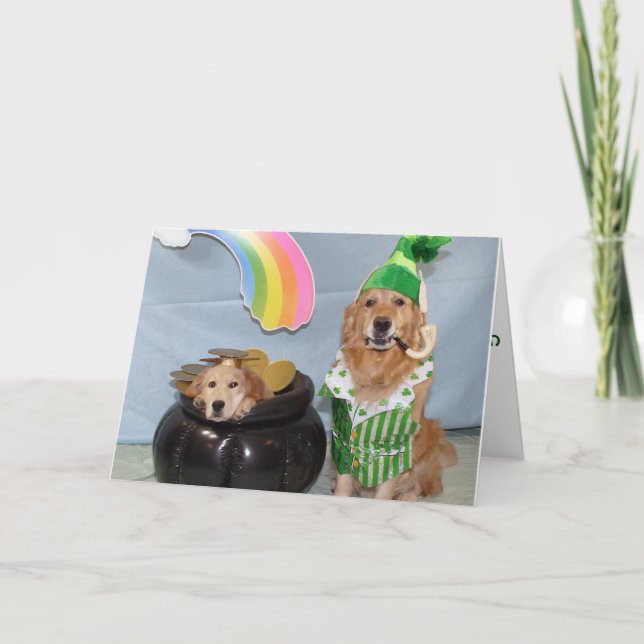 Pot of Golden for St. Patrick's Day Card (Front)