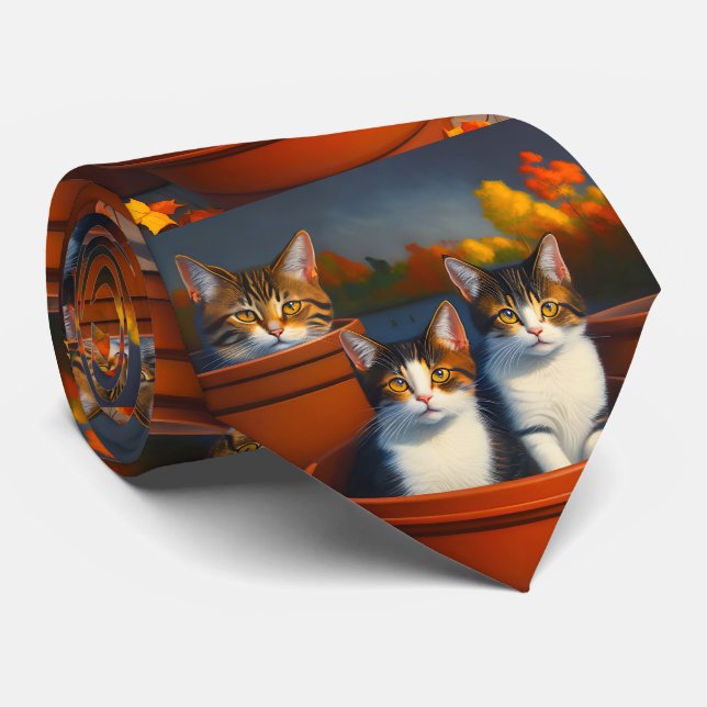 Pot Plant Kittens, Neck Tie (Rolled)