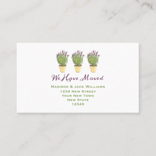 Pot Plant | Moving Announcement Insert Cards (Front)