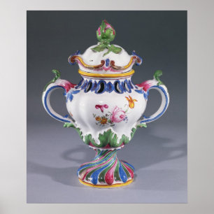 Pot-pourri Vase, made in Strasbourg, c.1754-60 Poster