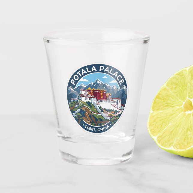 Potala Palace China Shot Glass (Front)