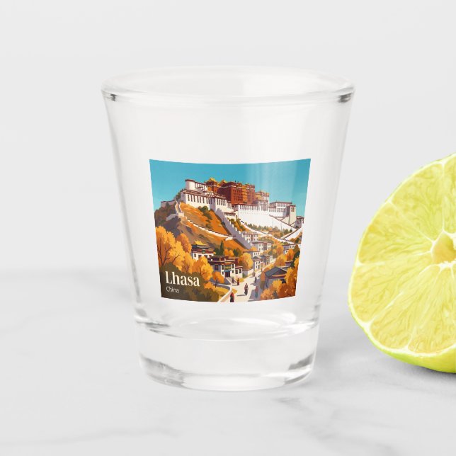 Potala Palace China Shot Glass (Front)