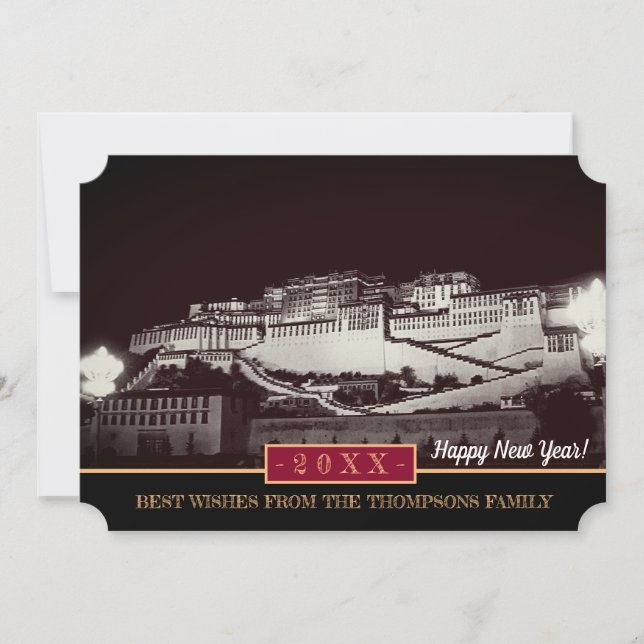 Potala Palace & Happy New Year! Card / Lhasa tibet (Front)