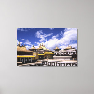 Potala Palace inside with steeples at the home Canvas Print