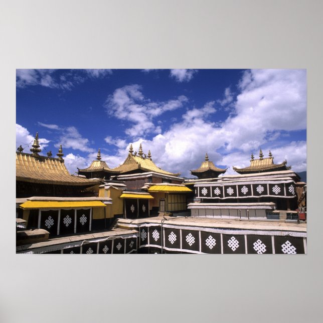 Potala Palace inside with steeples at the home Poster (Front)