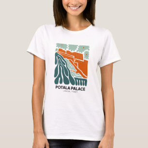 Potala Palace Lhasa Tibet abstract travel floral T-Shirt