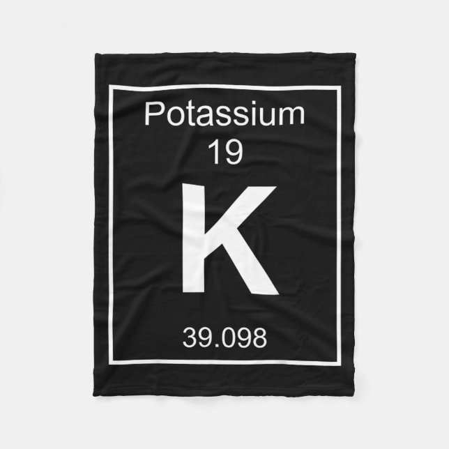 Potassium Element Costume Periodic Table Chemistry Fleece Blanket (Front)