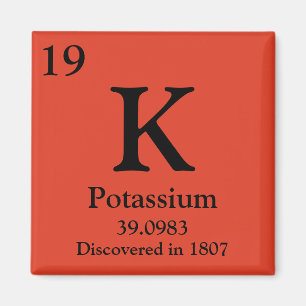 Potassium Periodic Table Magnet