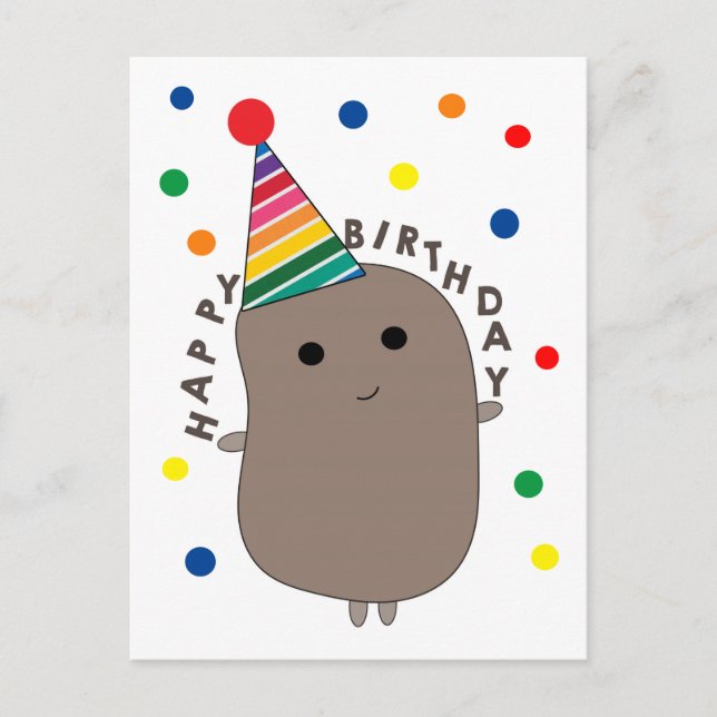 Potato Birthday Postcard (Front)