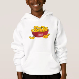 Potato chip cartoon illustration 