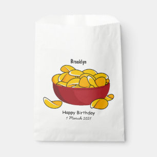 Potato chip cartoon illustration favour bags