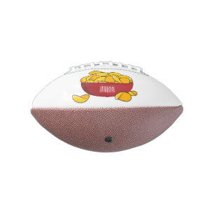 Potato chip cartoon illustration  football