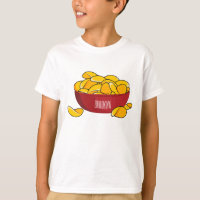 Potato chip cartoon illustration