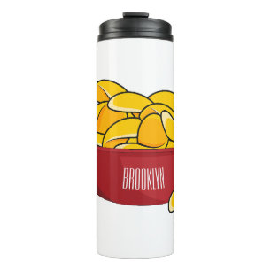 Potato chip cartoon illustration  thermal tumbler
