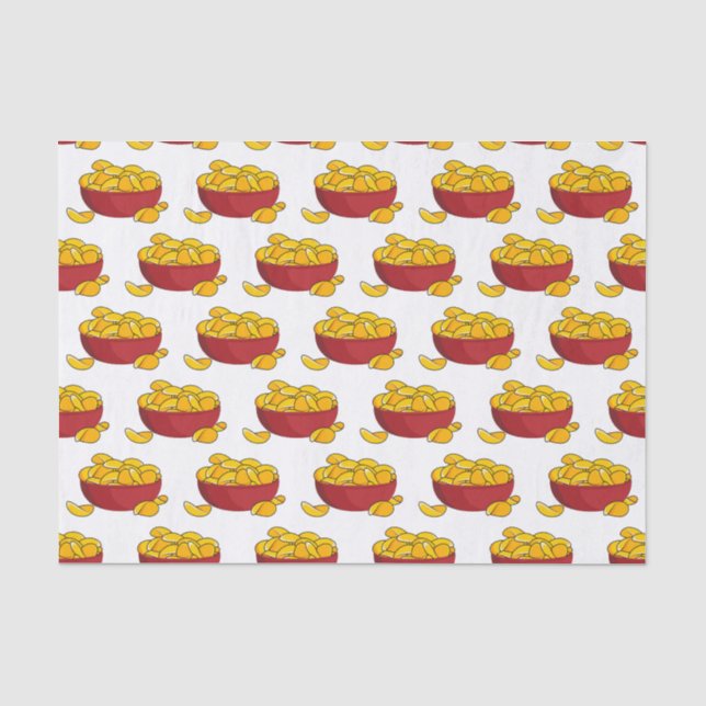 Potato chip cartoon illustration  tissue paper (Front)